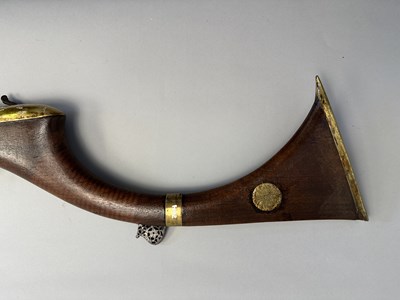 Lot 87 - A 28 BORE NORTH INDIAN (SIND) MATCHLOCK RIFLE, EARLY 19TH CENTURY