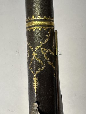 Lot 87 - A 28 BORE NORTH INDIAN (SIND) MATCHLOCK RIFLE, EARLY 19TH CENTURY