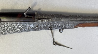 Lot 86 - AN 18 BORE NORTH INDIAN MATCHLOCK GUN, LATE 18TH/19TH CENTURY, JAIPUR, RAJASTHAN