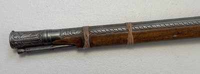 Lot 86 - AN 18 BORE NORTH INDIAN MATCHLOCK GUN, LATE 18TH/19TH CENTURY, JAIPUR, RAJASTHAN