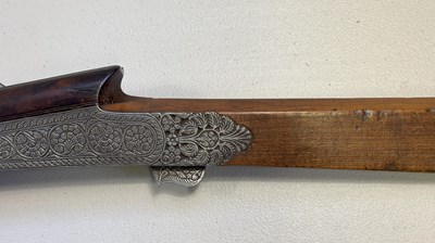 Lot 86 - AN 18 BORE NORTH INDIAN MATCHLOCK GUN, LATE 18TH/19TH CENTURY, JAIPUR, RAJASTHAN