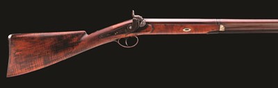 Lot 174 - A PERCUSSION WILDFOWLING GUN BY WILLIAM FOX