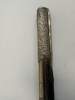 Lot 112 - A 20 BORE OTTOMAN LONG FLINTLOCK HOLSTER (KUBUR) PISTOL, BALKANS, LATE 18TH/EARLY 19TH CENTURY