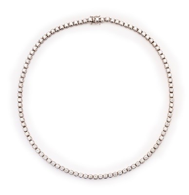 Lot 690 - DIAMOND LINE NECKLACE