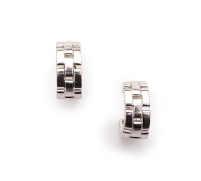 Lot 807 - CARTIER: MAILLON PANTHERE, PAIR OF EARRINGS
