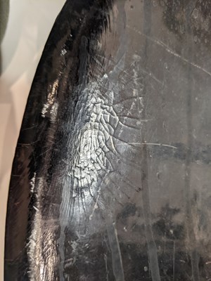 Lot 78 - A NORTH INDIAN LAQUERED SHIELD (DHAL), 19TH CENTURY, PERHAPS SIND