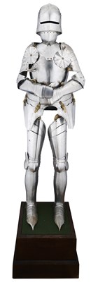Lot 214 - A FULL ARMOUR IN GERMAN LATE 15TH CENTURY STYLE BY CHRISTOPHER DOBSON