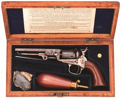 Lot 204 - A .31 CALIBRE COLT MODEL 1849 LONDON PERCUSSION POCKET REVOLVER PRESENTED 'BY THE INVENTOR TO SAMUEL