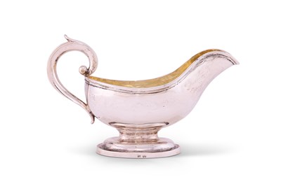 Lot 159 - A RUSSIAN SILVER SAUCEBOAT, JAKOB WIBERG, MOSCOW, 1845