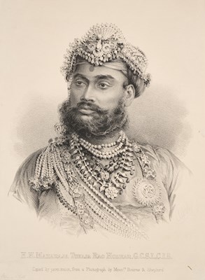 Lot 99 - FIVE LITHOGRAPHS OF INDIAN RULERS, CIRCA 1870