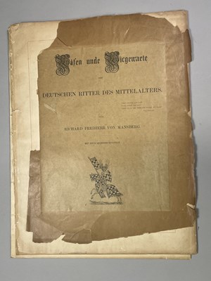 Lot 959 - MANSBERG, RICHARD FREIHERR VON: WAFEN UNDE WICGEWAETE DER DEUTSCHEN RITTER DES MITTELALTERS