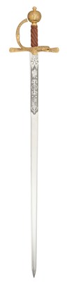 Lot 706 - A SWORD RAPIER IN ENGLISH EARLY 17TH CENTURY STYLE, 20TH CENTURY