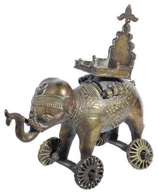 Lot 25 - AN INCENSE BURNER IN THE FORM OF AN ELEPHANT