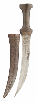 Lot 625 - A PERSIAN DAGGER (JAMBIYA), 19TH/20TH CENTURY