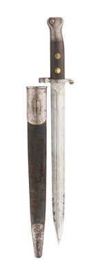 Lot 728 - A BRITISH 1888 MK TYPE II SWORD BAYONET DATED 1891 WITH SCABBARD