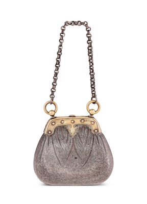 Lot 268 - A VICTORIAN PARCEL-GILT-SILVER NOVELTY PURSE, RAWLINGS & SUMMERS, LONDON, 1871
