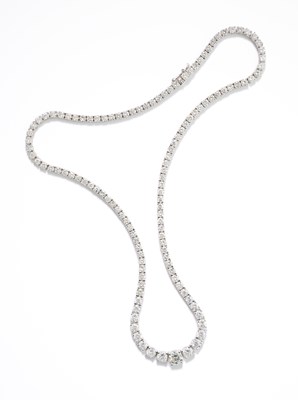 Lot 368 - DIAMOND LINE NECKLACE