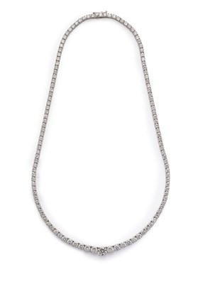 Lot 695 - DIAMOND LINE NECKLACE