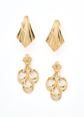 Lot 357 - TWO PAIRS OF EARRINGS