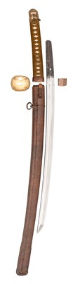 Lot 589 - A JAPANESE SHIN-GUNTO, THE BLADE 1750-1850, MILITARY MOUNTS 1942-1945