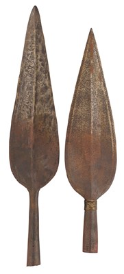 Lot 686 - TWO SUDANESE SPEARHEADS, 19TH CENTURY
