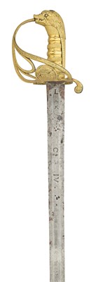 Lot 179 - A SPANISH OFFICER’S ORMOLU-HILTED BROADSWORD, MID-19TH CENTURY