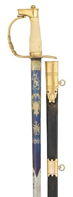 Lot 189 - AN UNUSUAL NAVAL OFFICER’S SWORD, CIRCA 1800