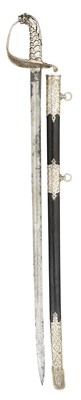 Lot 197 - A FINE CASED SILVER-MOUNTED SWORD PRESENTED TO MAJOR G.A. SPOTTISWOODE