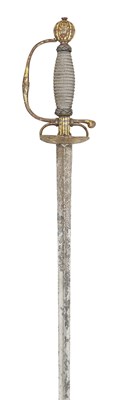 Lot 138 - A FRENCH SMALL-SWORD WITH CHISELLED AND GILT HILT, CIRCA 1740