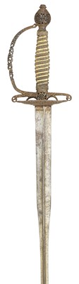 Lot 139 - AN ENGLISH STEEL-HILTED SMALL-SWORD, CIRCA 1760