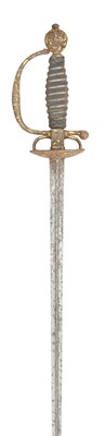 Lot 151 - A FRENCH SMALL-SWORD WITH CHISELLED AND GILT HILT, MID-18TH CENTURY