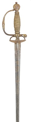 Lot 155 - A FRENCH SMALL-SWORD WITH CHISELLED AND GILT HILT, MID-18TH CENTURY