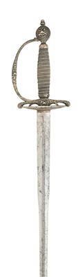 Lot 144 - AN ENGLISH SILVER-HILTED SMALL-SWORD, INDISTINCT SILVER MARKS, CIRCA 1760-70