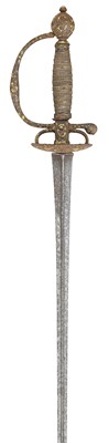 Lot 152 - A FRENCH SMALL-SWORD WITH CHISELLED AND GILT HILT, MID-18TH CENTURY