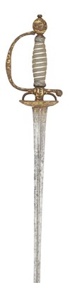 Lot 149 - A FRENCH SMALL-SWORD WITH CHISELLED AND GILT HILT, MID-18TH CENTURY