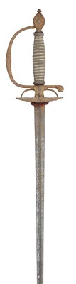 Lot 142 - A FRENCH SMALL-SWORD WITH CHISELLED AND GILT HILT, CIRCA 1760