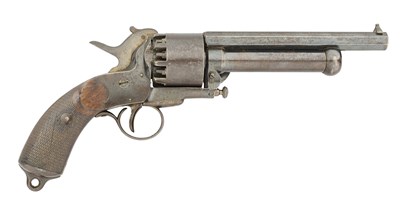 Lot 439 - A RARE LE MAT & GIRARD'S PATENT PERCUSSION DUAL SYSTEM NINE-SHOT 'GRAPE-SHOT' REVOLVER