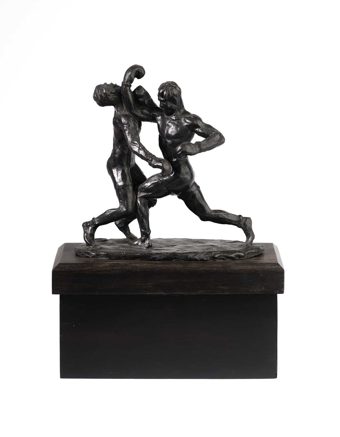 Lot 95 - AFTER CECIL DE BLAQUIERE HOWARD (1888-1956): UPPERCUT (CERDAN VERSUS LA MOTTA), 1949-50
