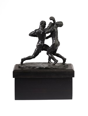 Lot 95 - AFTER CECIL DE BLAQUIERE HOWARD (1888-1956): UPPERCUT (CERDAN VERSUS LA MOTTA), 1949-50