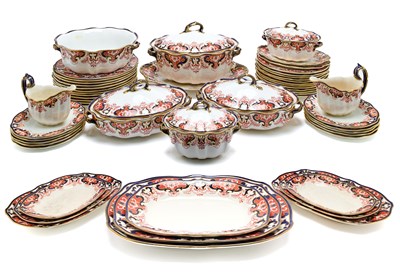 Lot 23 - A ROYAL CROWN DERBY IMARI PATTERN PART DINNER SERVICE, CIRCA 1900