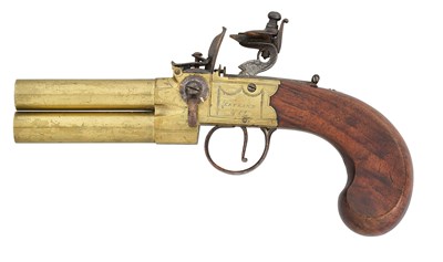 Lot 605 - A 50 BORE FLINTLOCK BOX-LOCK OVER-AND-UNDER TAP-ACTION BY KETLAND & CO., LONDON, EARLY 19TH CENTURY