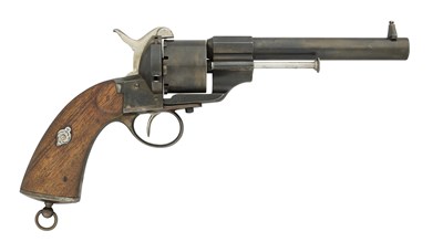 Lot 341 - A FRENCH 54 BORE PIN-FIRE MILITARY (SWEDISH CONTRACT) SIX-SHOT REVOLVER, NO. 79504