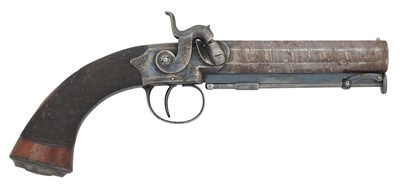 Lot 406 - AN 18 BORE PERCUSSION BELT PISTOL SIGNED CLOUGH & SON, 9 NEW BOND ST., BATH, CIRCA 1860