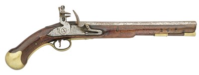 Lot 332 - A 25 BORE FLINTLOCK 1801 PATTERN LONG SEA SERVICE PISTOL, EARLY 19TH CENTURY