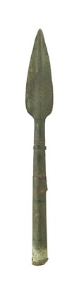 Lot 699 - A COPPER ALLOY DAGGER PROBABLY WEST EUROPEAN 1100-700 B.C.E