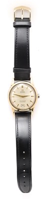 Lot 523 - OMEGA, CALENDAR SEAMASTER, REF.2627 - 8: GOLD CAPPED STAINLESS STEEL GENTLEMAN'S WRISTWATCH, CIRCA 1952