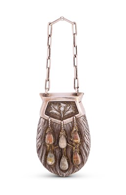 Lot 271 - A SCOTTISH VICTORIAN SILVER NOVELTY MINIATURE SPORRAN, MACKAY & CHISHOLM, EDINBURGH, 1881