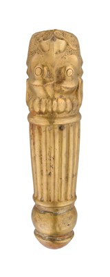 Lot 10 - A RARE SOUTH INDIAN GILT COPPER ALLOY QUIVER, PROBABLY 17TH CENTURY MADRAS