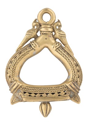Lot 21 - AN INDIAN COPPER ALLOY STIRRUP (RAKAB)