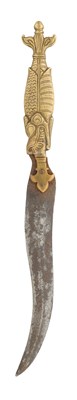 Lot 629 - A SOUTH INDIAN DAGGER (KHANJAR), 18TH/19TH CENTURY, PROBABLY MADRAS, TAMIL NADU